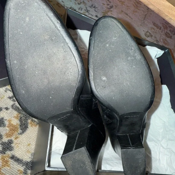 Prada Black Heeled Leather Boots - Picture 14 of 16